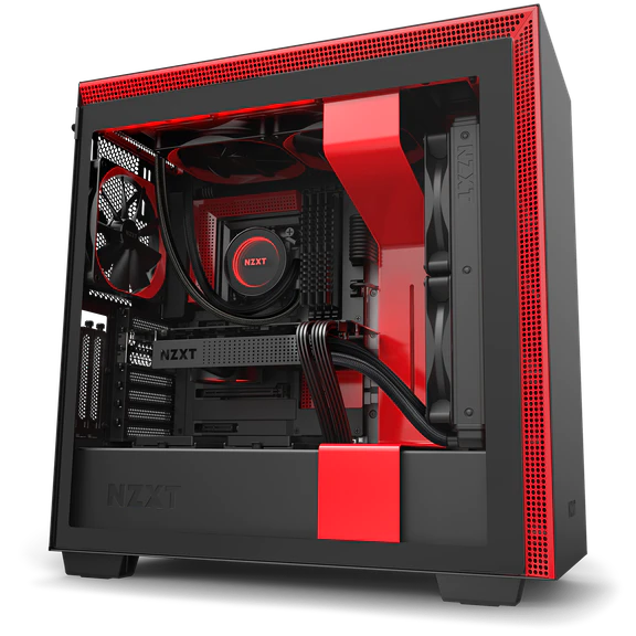 NZXT H710 Mid Tower Black-Red Chassis | AHW Store